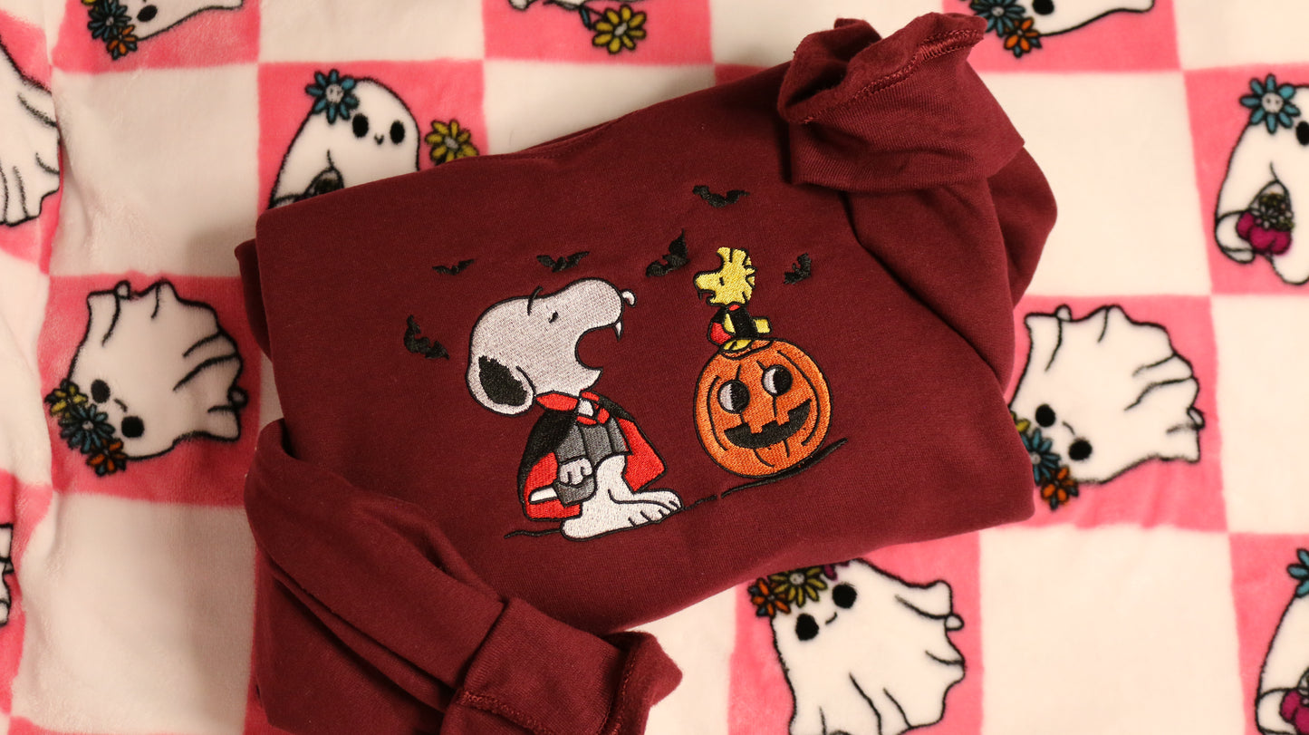 Vampire Snoopy & Woodstock Pumpkin